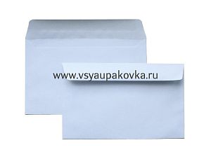 картинка Конверт канцелярский белый E65 110х220 мм декстрин (от 10 000 шт)